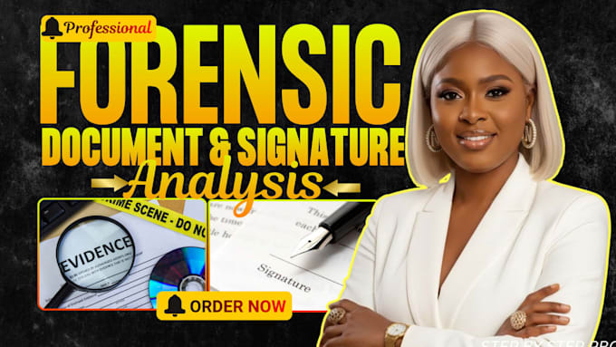 do forensic document, audio enhancement, authenticity review, metadata analysis