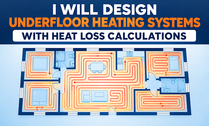 design underfloor heating systems with heat loss calculations