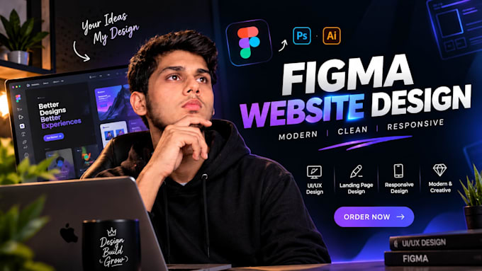 design a modern website UI UX in figma