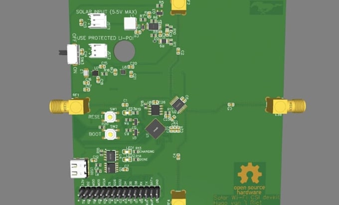 design custom pcb design,  esp32 pcb, rf pcb layout wearable pcb, gps pcb