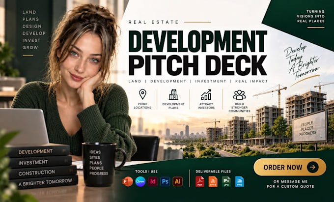 design real estate development pitch deck, property development presentation