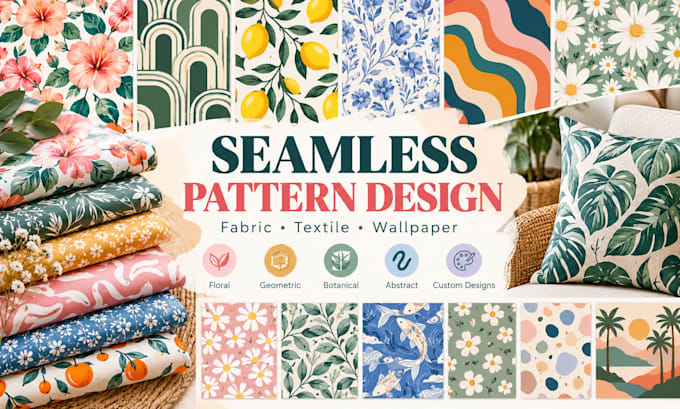 design seamless vector patterns for fabric, textile and wallpaper