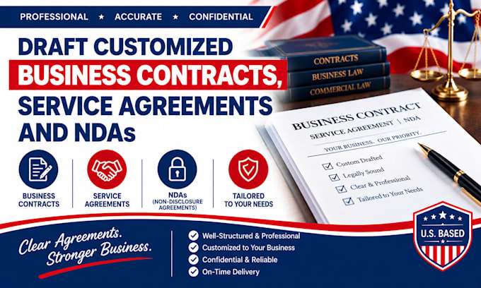 draft customized business contracts, service agreements and ndas