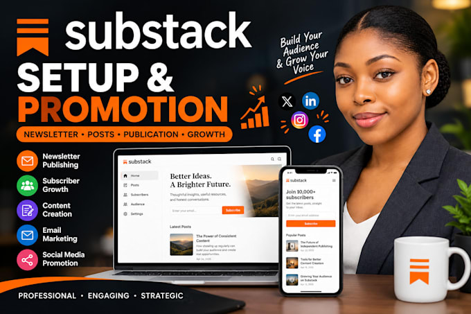 substack account setup, substack post, substack publicaton newsletter promotion