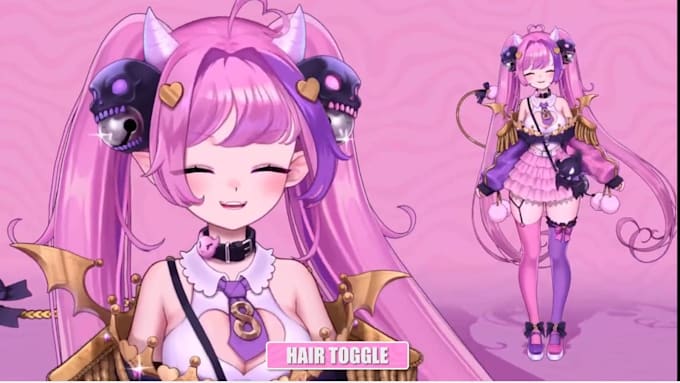 create anime vtuber, anime vtuber commission live2d vtuber model and rigging
