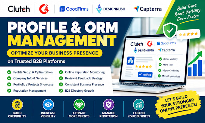 verified clutch g2 goodfirm online management designrush capterra ORM reputation