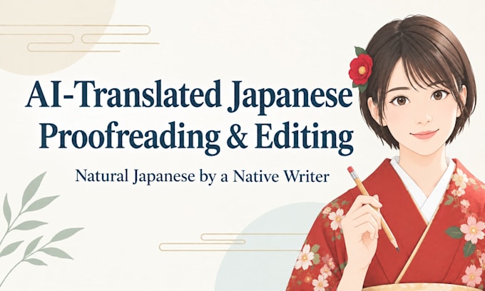 proofread and edit aitranslated japanese