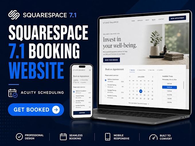build squarespace 7 1 booking website with acuity scheduling