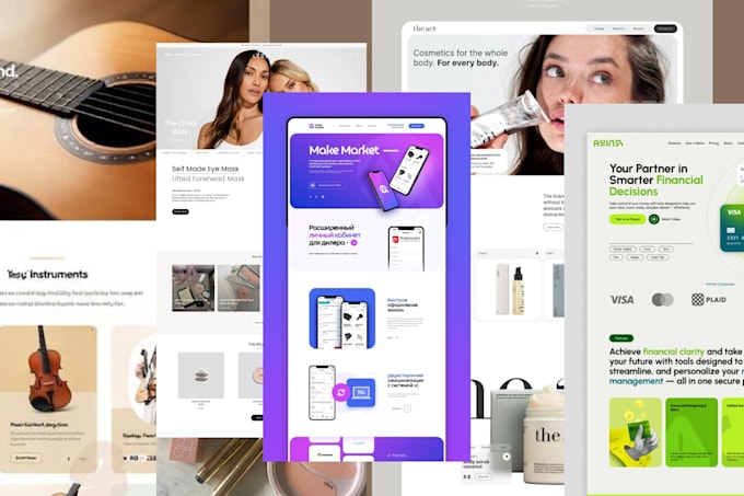 single page website, one page website, and wordpress landing page design