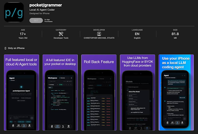develop your ios app and publish to the app store