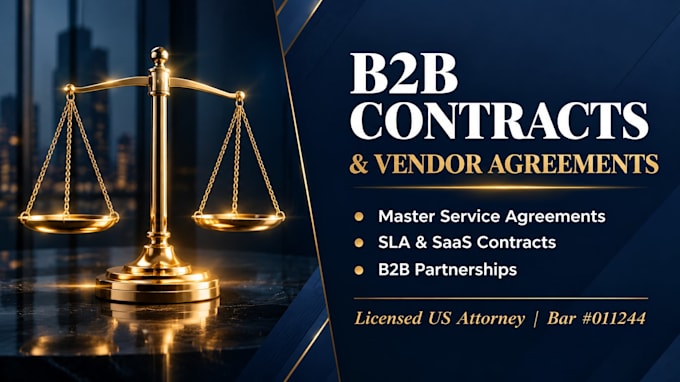 draft airtight b2b contracts, msa, sla, and vendor agreements