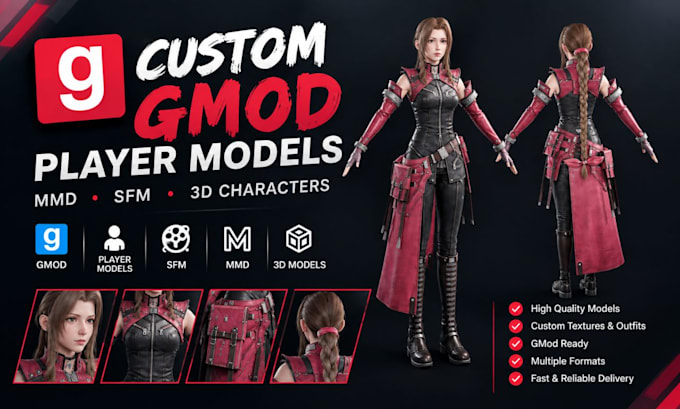 create gmod garrys mod gmod player models mmd sfm models