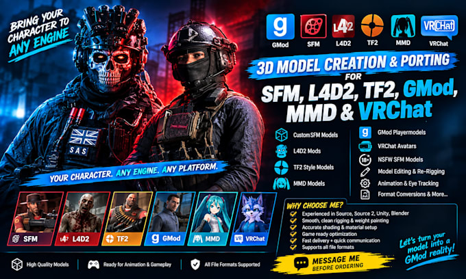 create gmod character fnaf mmd tf2 cgi wars model sfm model