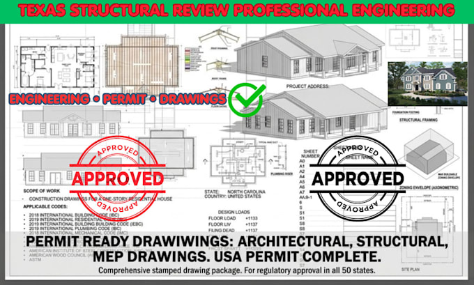 provide texas architectural plans, structural engineering and texas stamp