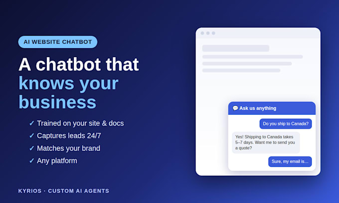 create a custom ai chatbot for your website