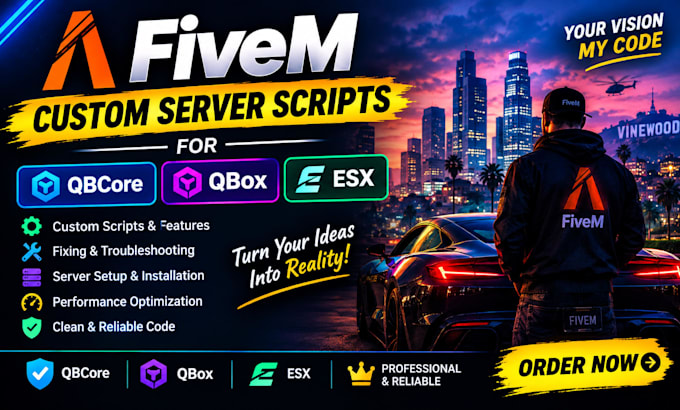 develop custom fivem server scripts for qbcore qbox and esx