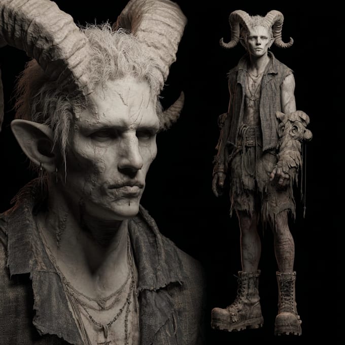 create a fantasy horror full body character