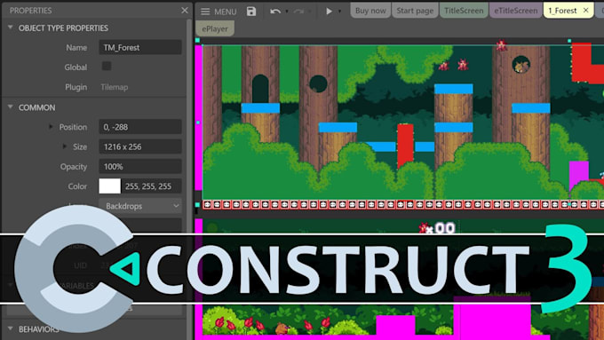 create your custom 2d game in construct 3 for web and mobile