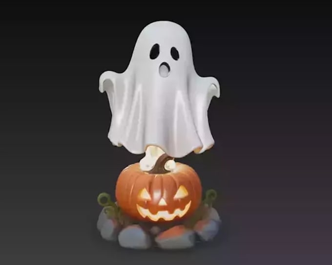 unique halloween lantern,3dprint tabletop decor, pumpkin display, figurine model