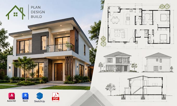 design residential building plans, floor plans, elevations, construction details