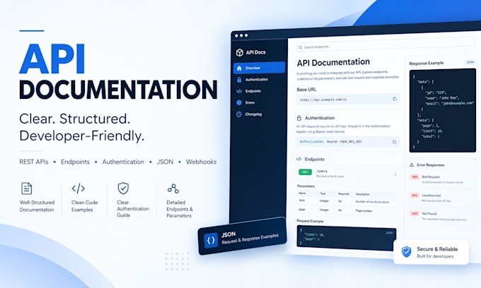 write professional API documentation for your rest API