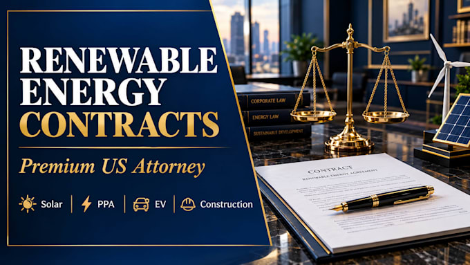 draft renewable energy construction and equipment contracts
