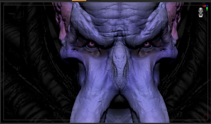 sculpt a 3d character in zbrush