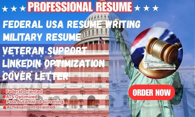 write an ats optimized federal USA resume