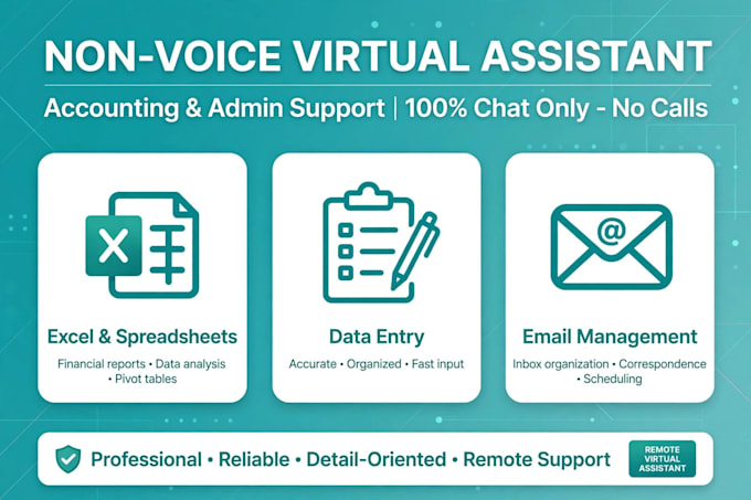 do non voice virtual assistant for accounting admin support