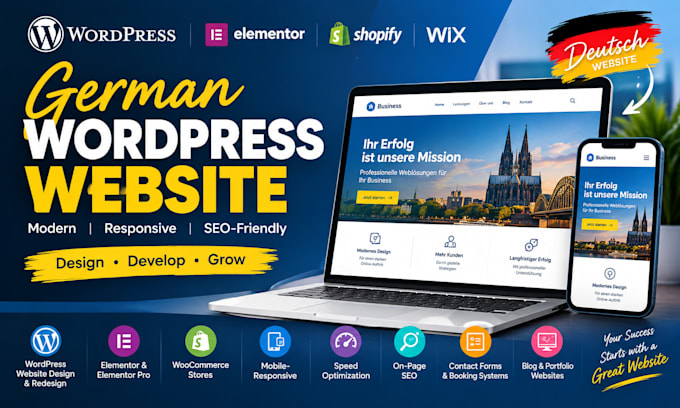 build german wordpress elementor website redesign wordpress using elementor pro