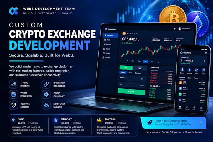 build a crypto exchange or dex platform with web3 integration