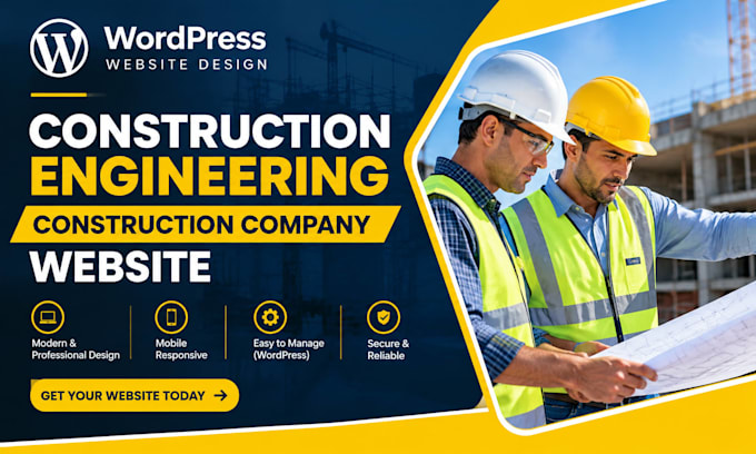 build construction company website, construction website, engineering website