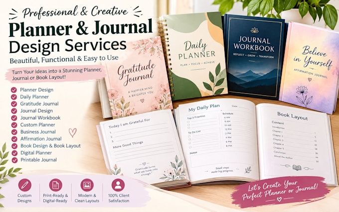 do planner journal design book layout daily planner gratitude journal