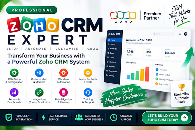 set up and customize zoho CRM for your small business