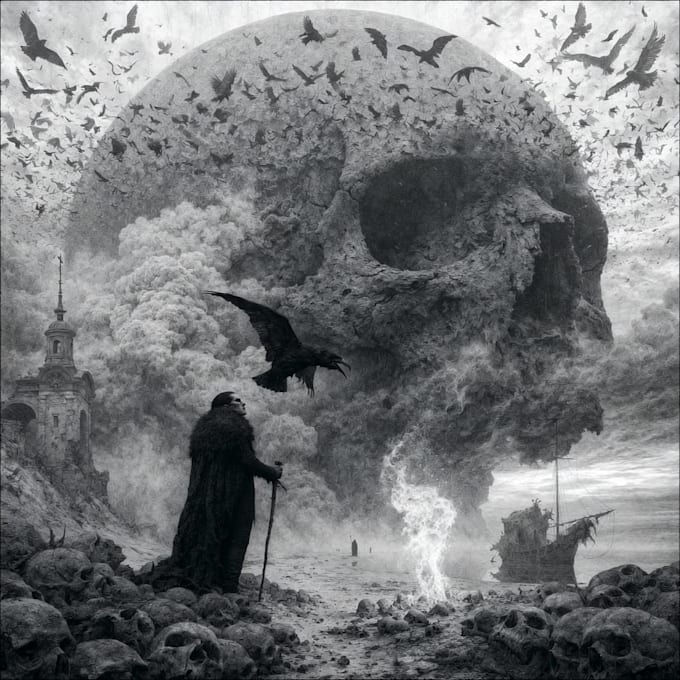 create dark fantasy illustrations