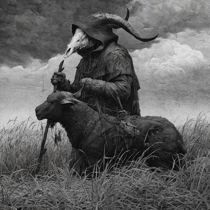 draw black and white fantasy art