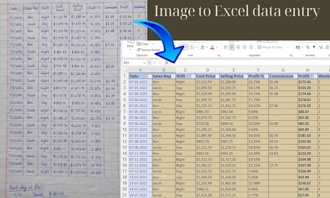 convert PDF or image to excel accurately