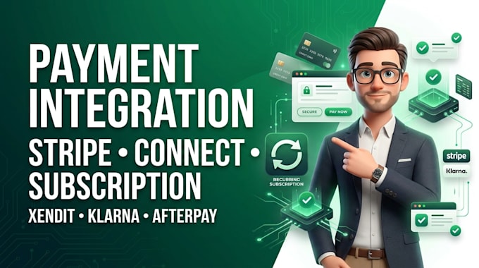 do payment integration, stripe connect, subscription, xendit, klarna, afterpay