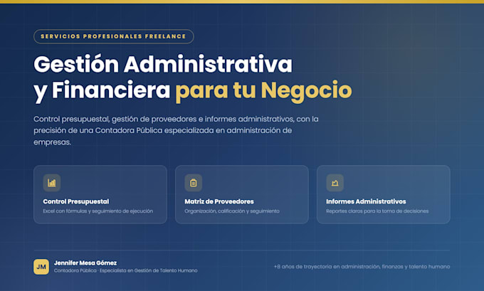 asistente virtual administrativa y financiera en español