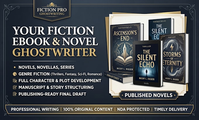 ghostwrite your fiction ebook or novel