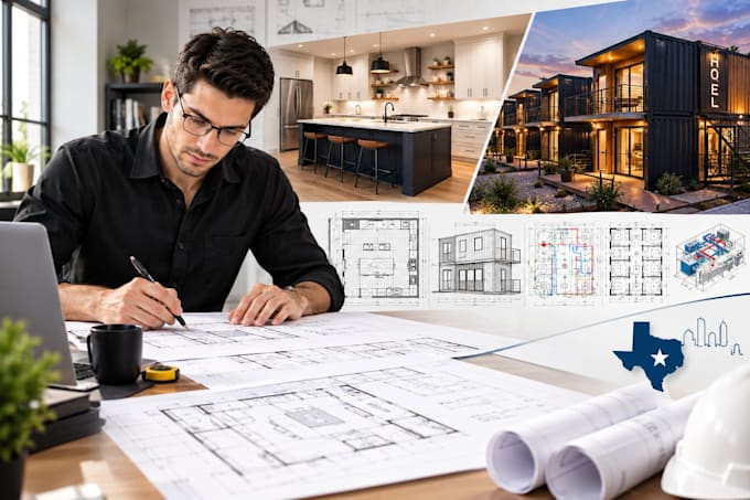 design texas kitchen renovation and modular hotel architectural structural plan