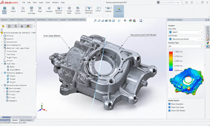 do mechanical cad design, reverse engineering, 3d cad modeling and dfm analysis