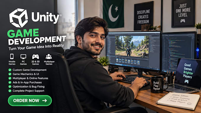 develop 2d 3d unity game development multiplayer game 2d mobile game