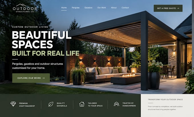 build squarespace pergola website gazebo website outdoor structure builder site