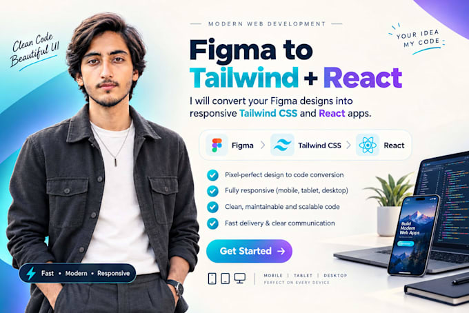 build a responsive react js website from figma