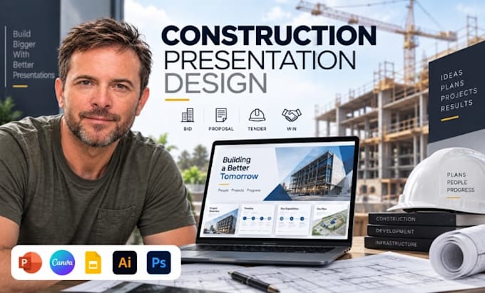 design construction bid presentation and contractor proposal deck