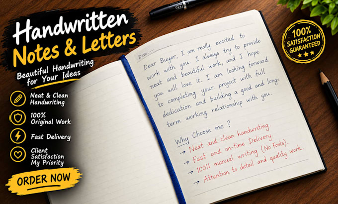 write handwritten letters and notes