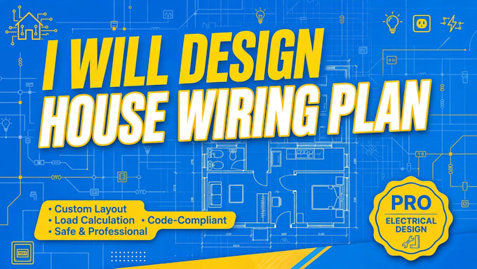 design professional house wiring plan and electrical layout with material
