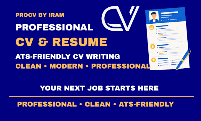 write a professional ats friendly CV and resume