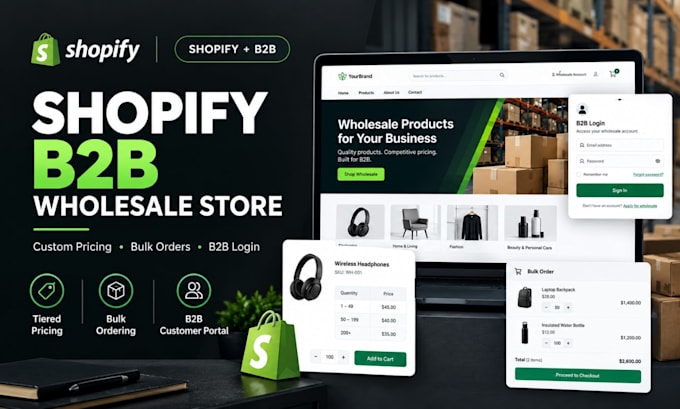 build shopify b2b wholesale store integration for manufacturers